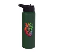 Chupacabra Heart Creepy Horror Stainless Steel Insulated Water Bottle
