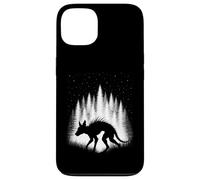 Chupacabra Walking Through White Forest Under Evening Stars Case for iPhone 13