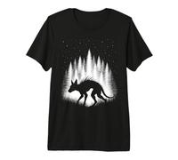 Chupacabra Walking Through White Forest Under Evening Stars Premium T-Shirt