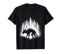 Chupacabra Walking Through White Forest Under Evening Stars T-Shirt