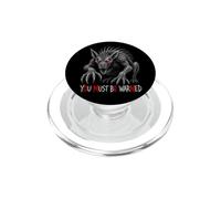 Chupacabra You Must Be Warned Omen Warning Puerto Rico PopSockets PopGrip for MagSafe