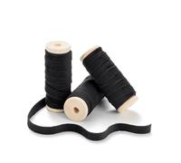 CHUQING 3 Rolls of Velvet Ribbon, Gift Ribbon, Decorative Ribbon, Jewellery Ribbon, 13.7 m x 1 cm, Black