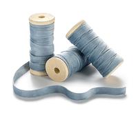 CHUQING Gift Ribbon - 10mm Wide Blue Grey Velvet Ribbon for Wedding, Party Decoration, Chair, Valentine's Day & Gift Wrapping
