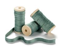 CHUQING Gift Ribbon, Green Decorative Velvet Ribbon, 4.57 m x 10 mm, Mint Green Ribbon, Jewellery Ribbon for Gift Wrapping, Christmas, Wedding, Christmas Decoration