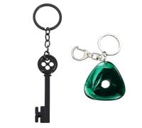 CHUQIU 2 Pairs Coraline Keychain, Seeing Stone and Key Set Cartoon Cosplay Accessories Stuff Jewelry for Women Men, 2pcs, Standard