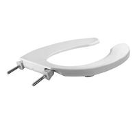 Church 255 000 Commercial Heavy Duty Open Front Toilet Seat Without Cover, Elongated, Plastic, White