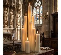 Church Altar Candles 1 1/2" x 9" Size Pack of 6