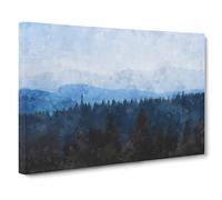 Church Beyond The Forest Canvas Print | Gallery Wrapped 30mm Frame Wall Art | 30x20 inches | Ready to Hang | Modern Landscape Picture | Living Room Bedroom Lounge Office