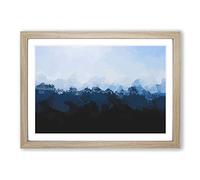 Church Beyond The Forest in Abstract Framed Print | A2 Oak Framed Wall Art | Ready to Hang | Abstract Religious Picture | Living Room Bedroom Lounge Office