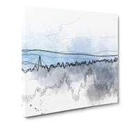 Church Beyond the Forest Sketch Canvas Print | Gallery Wrapped 30mm Frame Wall Art | 14x14 inches | Ready to Hang | Modern Landscape Picture | Living Room Bedroom Lounge Office