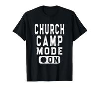 Church Camp Mode On - Fun Christian Camping Design Value Graphic T-Shirt, Men, Black, M