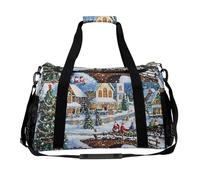Church Christmas Fashion Duffle Bag for Travel Lightweight Weekender Gym Bag Carry On Overnight Pouch