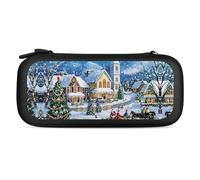 Church Christmas Printed Slim Carrying Case for Switch Hard Portable Protective Cover for Game Card
