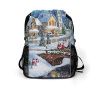 Church Christmas Trendy Drawstring Backpack Lightweight Gym Bag with Shoes Compartment Printed String Daypack