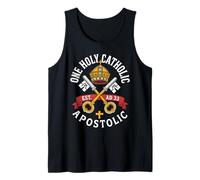 Church Creed One Holy Catholic Apostolic AD 33 Papal Tank Top