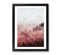 Church In An Italian Forest Painting Modern Framed Print | A2 Black Framed Wall Art | Ready to Hang | Modern Religious Picture | Living Room Bedroom Lounge Office
