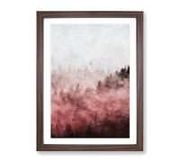 Church In An Italian Forest Painting Modern Framed Print | A3 Walnut Framed Wall Art | Ready to Hang | Modern Religious Picture | Living Room Bedroom Lounge Office