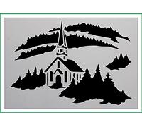 Church in The Woods/Valley A4 190 Micron Reusable Flexible Mylar Stencil