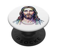 Church - Jesus Christ Portrait Face Divine God Holy PopSockets Adhesive PopGrip