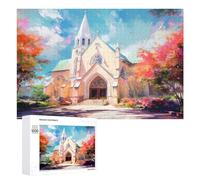 Church Lane 1000 Piece Puzzles Impossible Hard Difficult Challenging Puzzles for Adults Simple Fashion Challenge Jigsaw Puzzles Christmas Puzzle Jigsaw Puzzles for Adults Kids