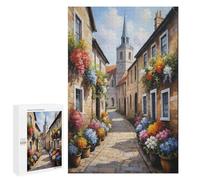 Church Lane Gradient Rainbow Puzzle 1000 Piece Puzzles Challenging Jigsaw Puzzles for Adultsand Kids Hard Puzzle for Adults and Kids