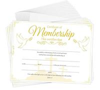 Church Membership Certificate with Envelopes 15 Pcs Gold Foil Certificate of Membership Cards Christian Religious Membership Recognition Certificate 11 x 8.3 Inch