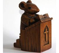 Church Mouse Vicar in Pulpit Ornament, Resin Collectibles Figurines, Christ Church Mouse Statue Home Decor, Animal Garden Ornaments Gift