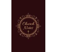 Church Notes Notebook Burgundy | Christian gift, Elegant Unique Journal for Keeping Sermon Notes