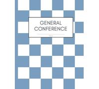 Church of Jesus Christ of LDS General Conference Notebook Study Journal Youth Missionary Gift Light blue neutral checkered cover one year two ... impressions book one year two conferences