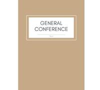 Church of Jesus Christ of LDS General Conference Notebook Study Journal Youth Missionary Gift Light brown tan neutral cover one year two conferences: ... impressions book one year two conferences