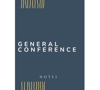 Church of Jesus Christ of LDS General Conference Notebook Study Journal Youth Missionary Gift navy blue and gold cover one year two conferences: ... impressions book one year two conferences