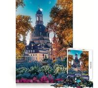 Church of Our Lady Dresden Jigsaw Puzzles 1000 Pieces for Adults Cognitive Train Vivid Hue Pattern Assemble (38x52cm)