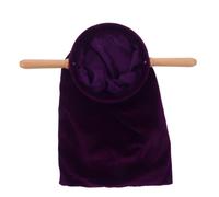 Church Offering Bag with Wooden Handle Drawstring Closure | Opaque Reinforced Canvas Lining, Discreet Tithe Collection, Suitable for Envelopes and Cheques during Religious Occasions