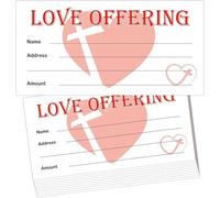 Church Offering Envelopes Tithe Envelopes 3 1/8 x 6 1/4 Inch - Church Blessings and Love Offering for Tithes Checks and Cash Envelopes 50 Pack