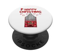 Church Organ Christmas Organist Christian Musician Xmas PopSockets Adhesive PopGrip