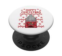 Church Organist Ugly Christmas Organ Teacher Musician Xmas PopSockets Adhesive PopGrip