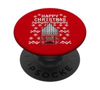 Church Organist Ugly Christmas Organ Teacher Musician Xmas PopSockets Adhesive PopGrip