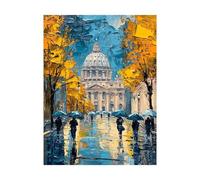 Church Paint by Numbers for Adults City Painting by Numbers for Adults, Art Supplies with Color Canvas for Painting 40x54Inch 36 Colors of Acrylic Paint and Brush, Wall Art for Room Decor 2YH-9602