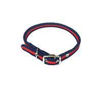 Church Products UK Puppy Collar Small Adjustable Comfortable Dog Collar Using Soft Durable 20mm Polyester Air Webbing (Small (13"-16") Neck Size) (Navy/Red)