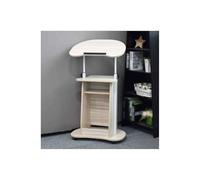 Church Pulpit Stand, Multi-Function Wood Lectern for Presentation, Floor Standing Reception Podium, Durable Wooden Design