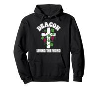 Church Religious Deacon Living the Word Cross Christian Pullover Hoodie
