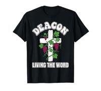 Church Religious Deacon Living The Word Cross Christian T-Shirt