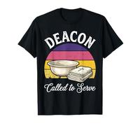 Church Religious Retro Sunset Deacon Called to Serve T-Shirt