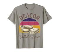 Church Religious Retro Sunset Deacon Called to Serve T-Shirt