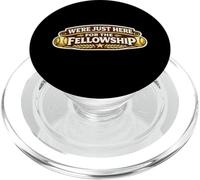 Church Softball Joke We're Just Here For The Fellowship PopSockets PopGrip for MagSafe
