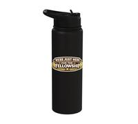 Church Softball Joke We're Just Here for The Fellowship Stainless Steel Insulated Water Bottle