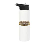 Church Softball Joke We're Just Here for The Fellowship Stainless Steel Insulated Water Bottle
