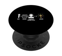 Church Sound Guy I Do Church Sound For Miracles Ask Jesus PopSockets Adhesive PopGrip