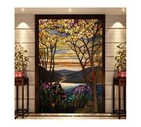Church Stained Glass Frosted Film - No-Glue 3D Privacy Window Sticker, Religious Figures Static Decorative Film, Self-Adhesive Home Office, 80x120cm (32"x48")