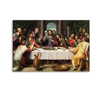 Church Teaching Places The Origin of The Eucharist in The Last Supper of Jesus with His Poster Decorative Painting Canvas Wall Posters And Art Picture Print Modern Family Bedroom Decor Posters 08x12in